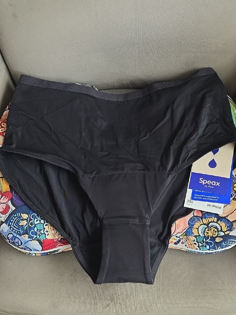 Thinx Black High-Waist Womens Leak Guard Briefs